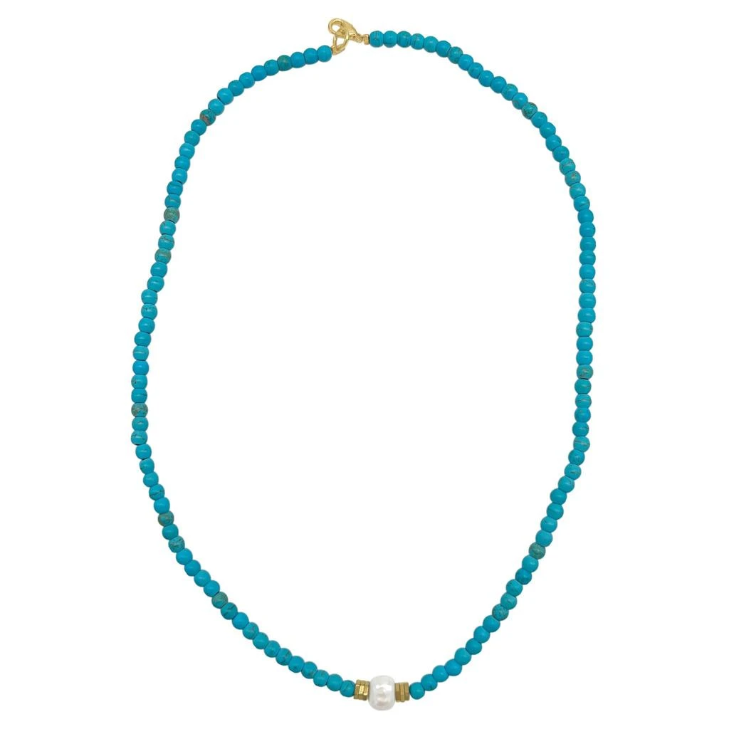 商品ADORNIA|Turquoise Beaded Necklace with Pearl,价格¥158,第1张图片