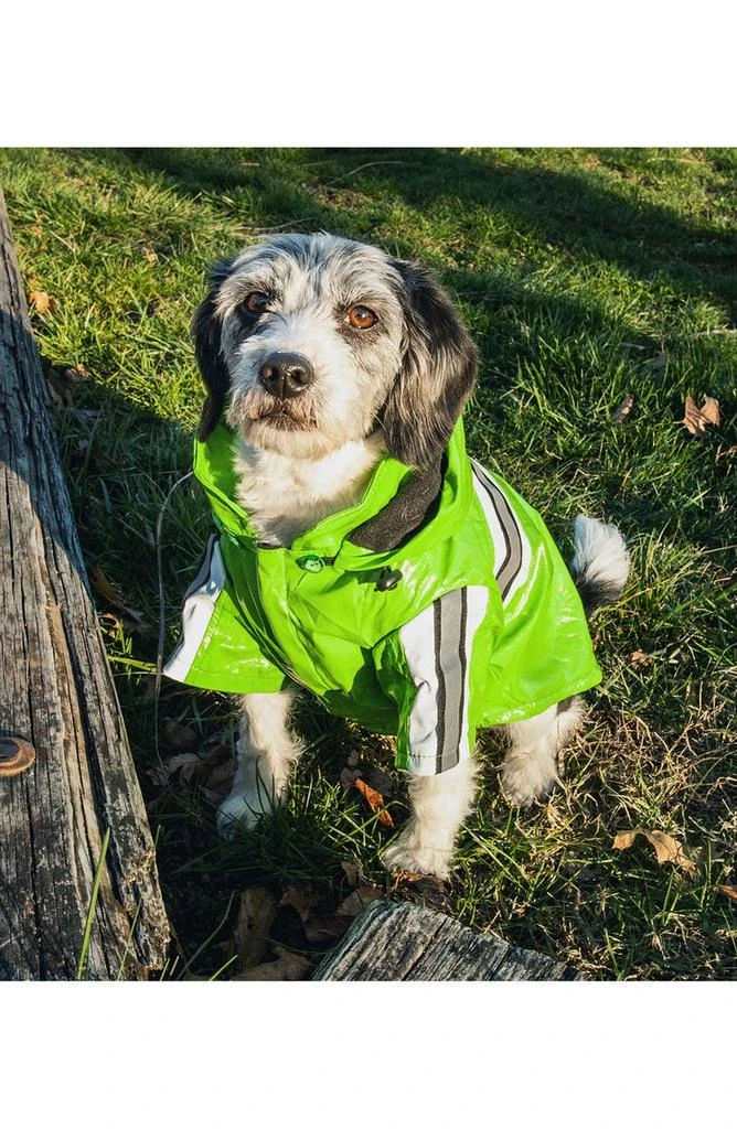 商品PET LIFE|Reflecta-Glow Adjustable and Reflective Dog Raincoat - Medium,价格¥229,第5张图片详细描述