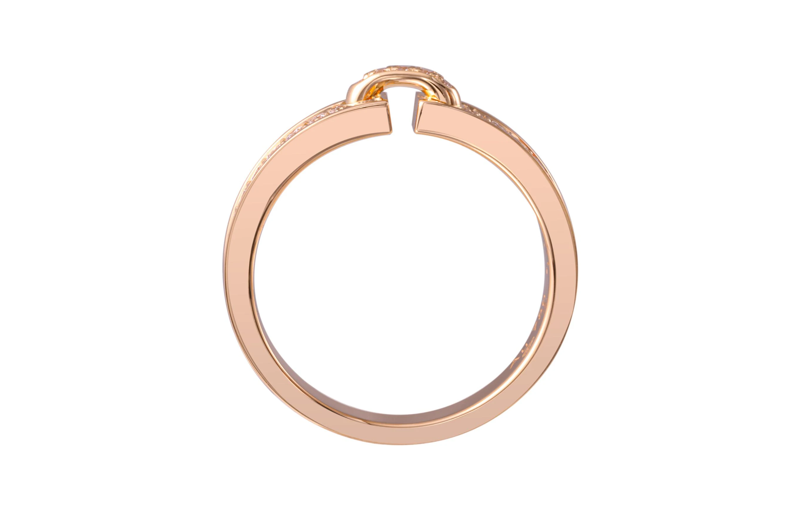 商品[国内直发] Chaumet|尚美巴黎 Liens缘系·一生系列 “一生缘”半圈钻 钻石 戒指 男女同款情侣款 玫瑰金色,价格¥34373,第4张图片详细描述