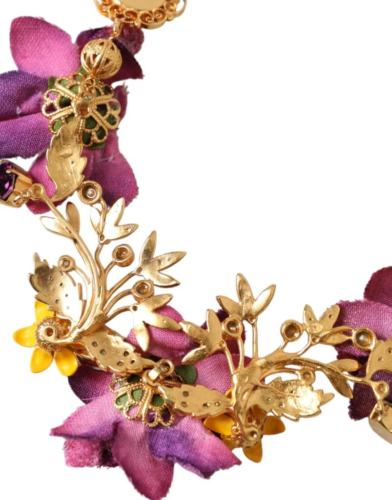 Dolce & Gabbana  Brass Mix Fiori Flowers Crystal Chain Women's Necklace 商品