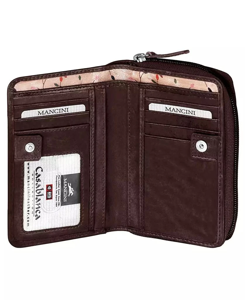 商品Mancini Leather Goods|Casablanca Collection RFID Secure Small Clutch Wallet,价格¥471,第2张图片详细描述