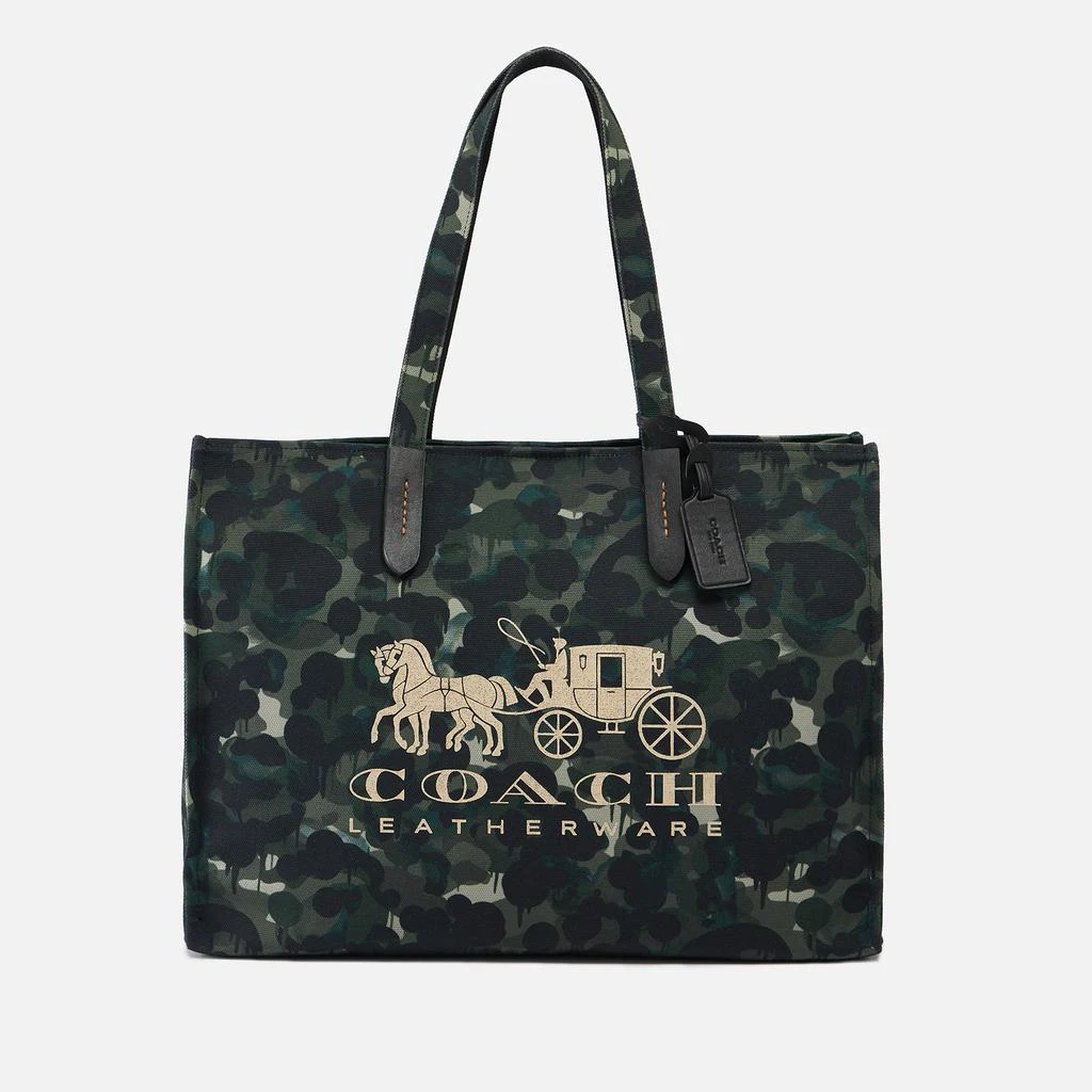 商品Coach|Coach Leather-Trimmed Camouflage-Print Canvas Tote Bag,价格¥1103,第1张图片