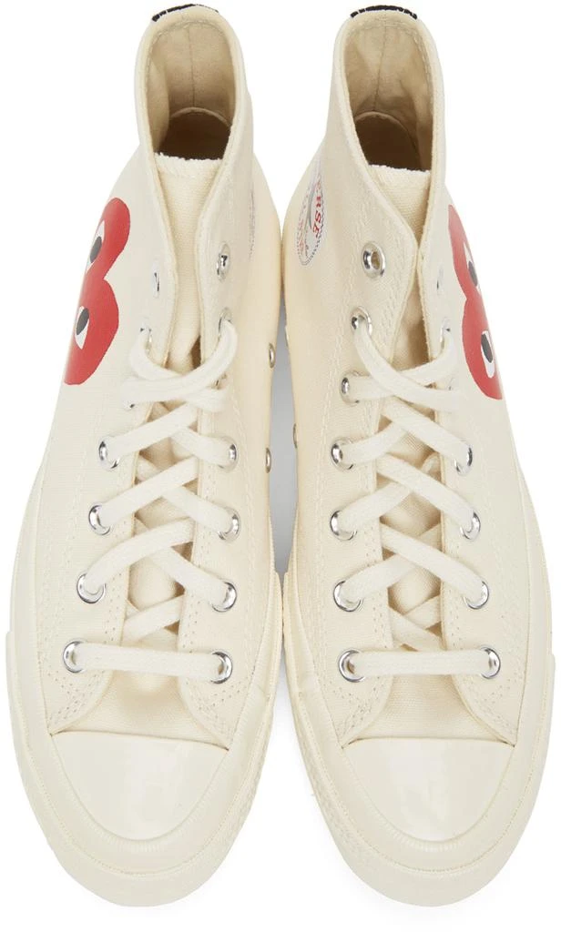 商品Comme des Garcons|Off-White Converse Edition Half Heart Chuck 70 High Sneakers,价格¥1204,第5张图片详细描述