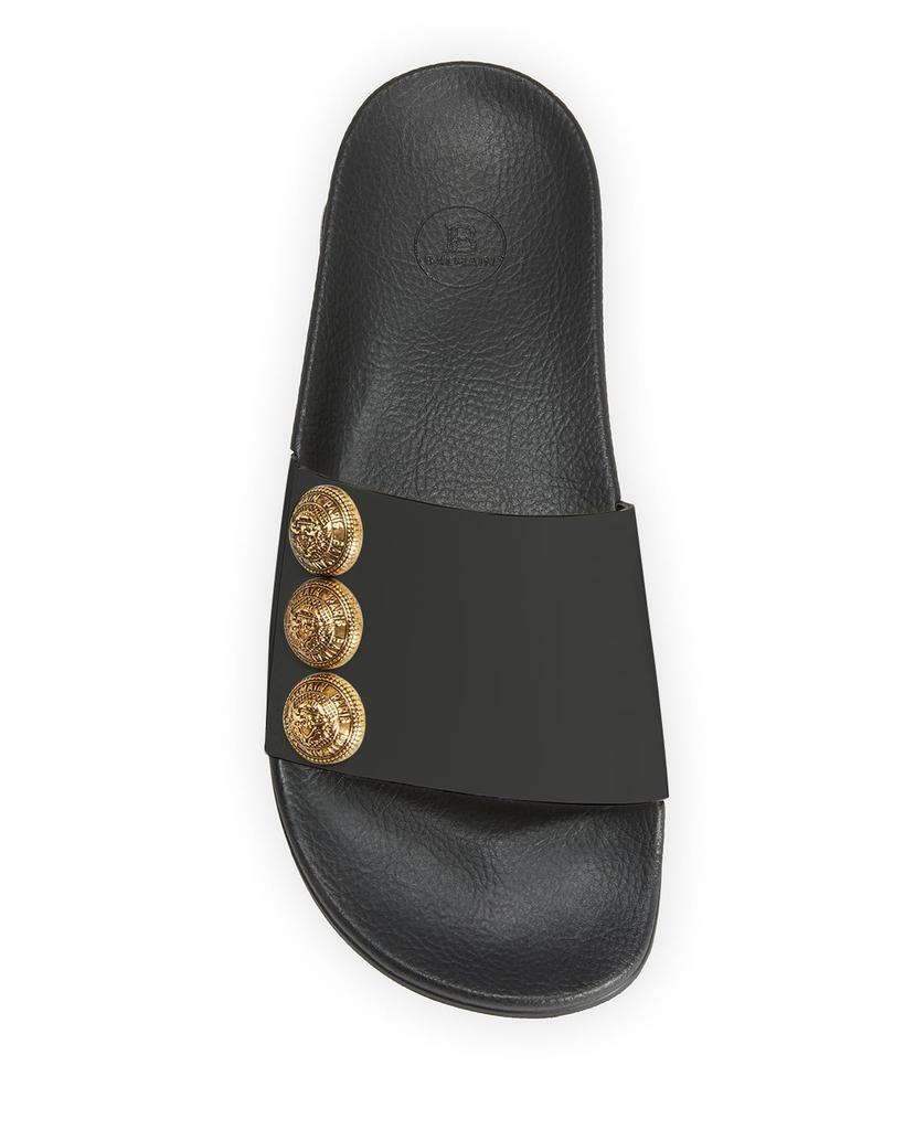 商品Balmain|Symi Button Slide Sandals,价格¥3569,第6张图片详细描述