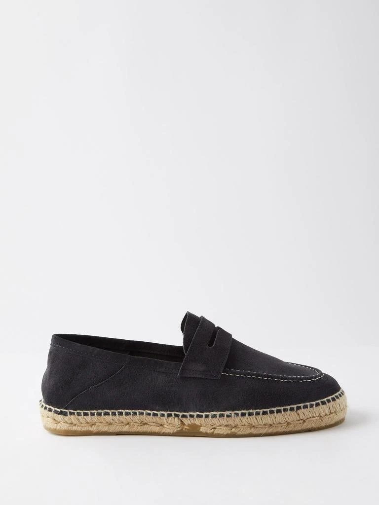 商品MANEBÍ|Logo-debossed suede espadrille loafers,价格¥869,第1张图片