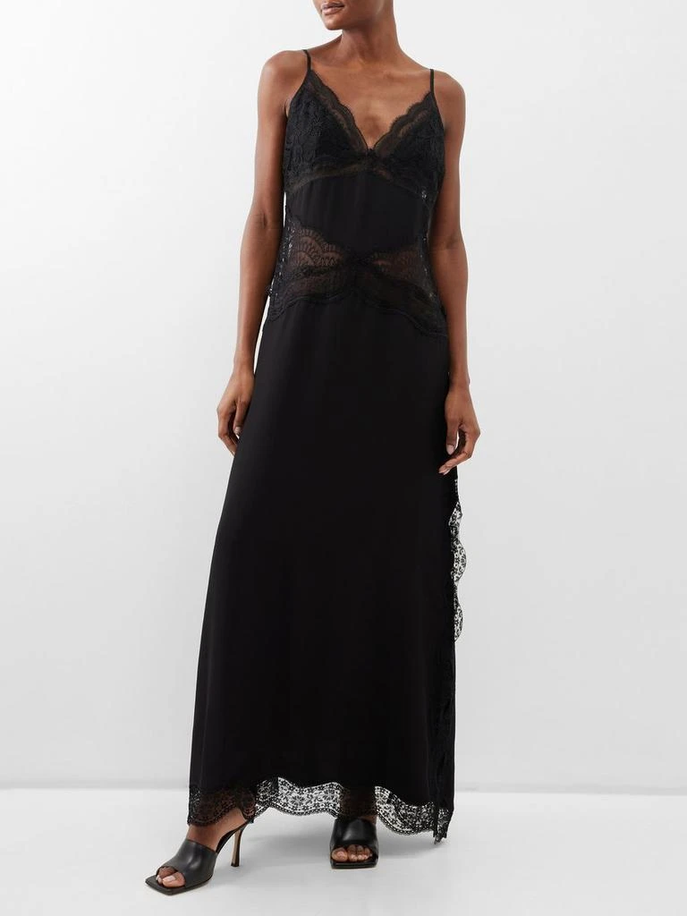 商品Raey|Mixed lace and satin maxi slip dress,价格¥3783,第4张图片详细描述