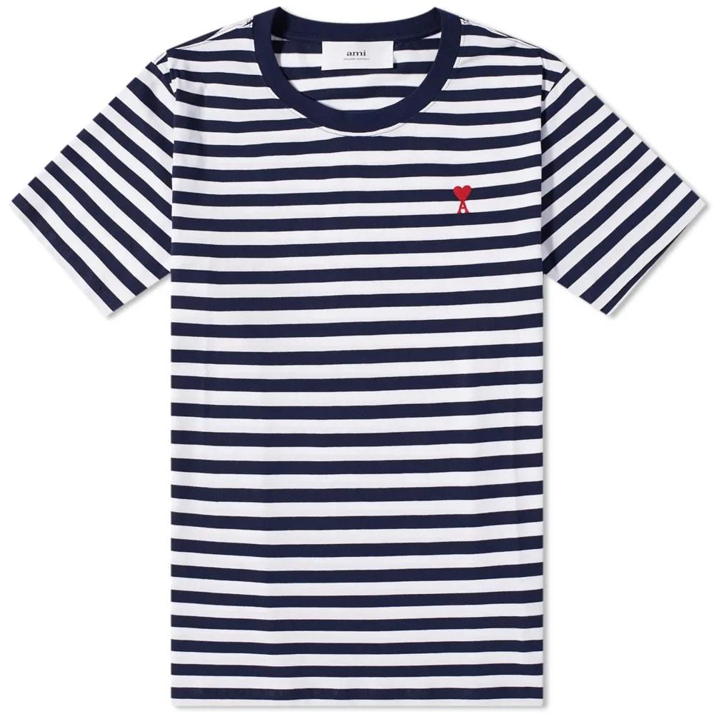 商品AMI|AMI Striped ADC T-Shirt,价格¥880,第1张图片