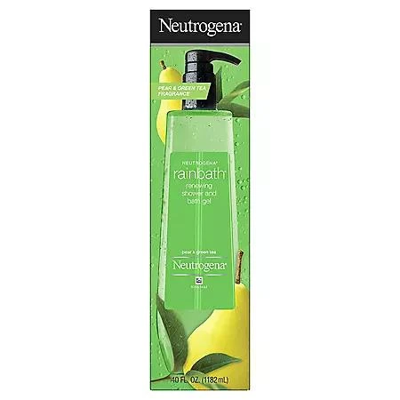 商品Neutrogena|Neutrogena Rainbath Renewing Shower and Bath Gel, Pear & Green Tea, 40 fl. oz.,价格¥163,第1张图片