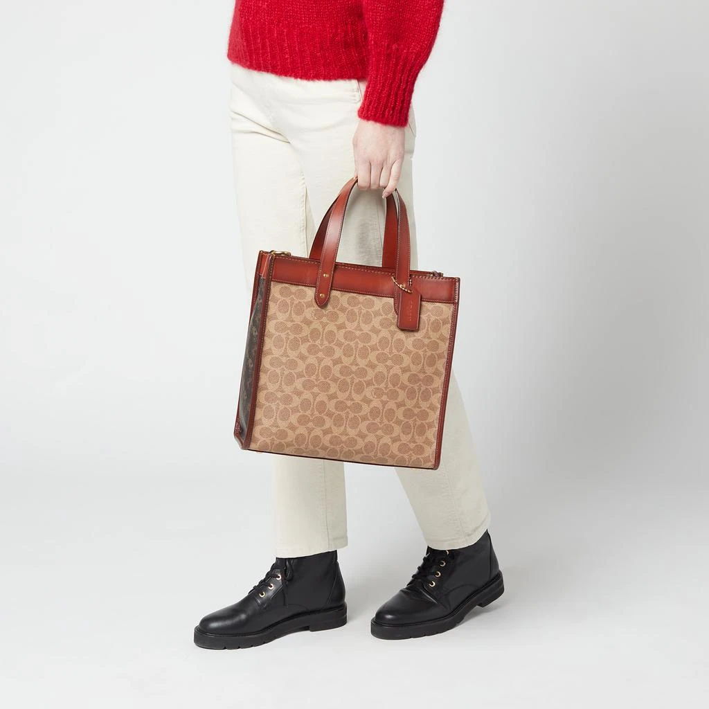 商品Coach|Coach Women's Signature Carriage Field Tote Bag,价格¥2226,第2张图片详细描述