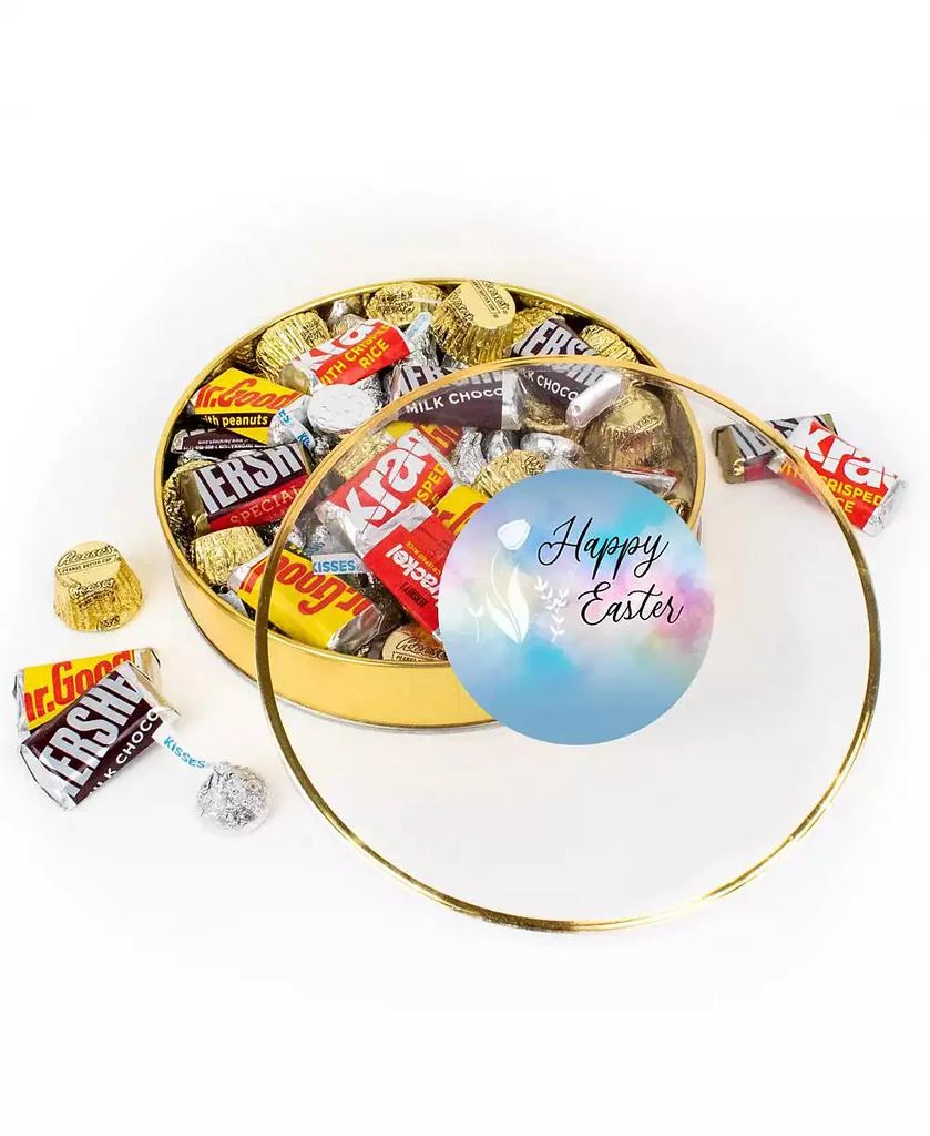 商品Just Candy|Easter Chocolate Gift Tin - Plastic Tin with Candy Hershey's Kisses, Hershey's Miniatures & Reese's Peanut Butter Cups, 67 Pieces,价格¥283,第1张图片