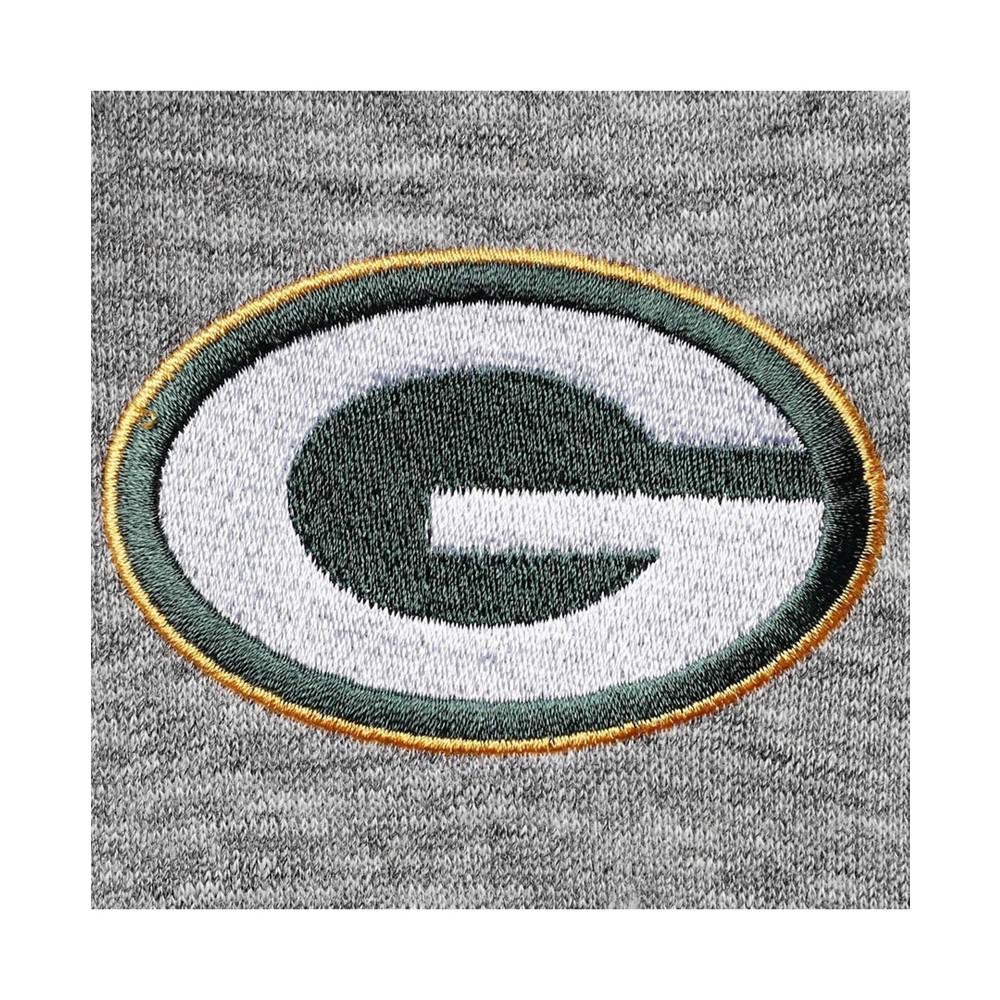 Men's Heather Gray Green Bay Packers Mario Quarter-Zip Jacket商品第5张图片规格展示