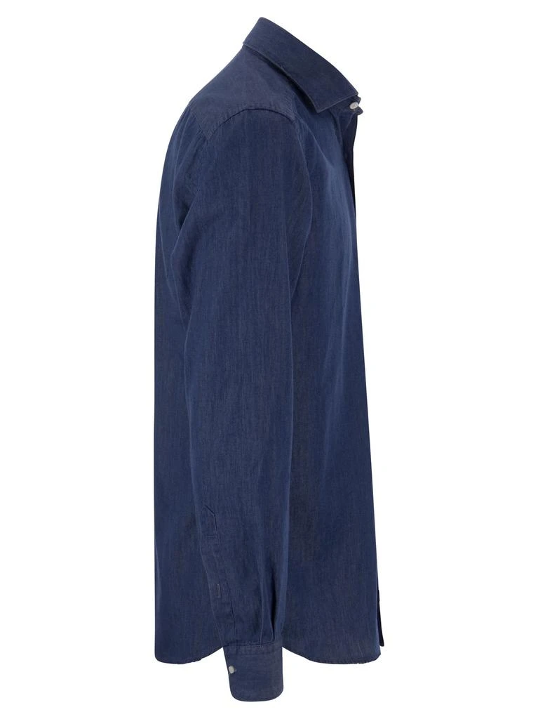 商品FAY|Denim Shirt With French Collar,价格¥1124,第3张图片详细描述