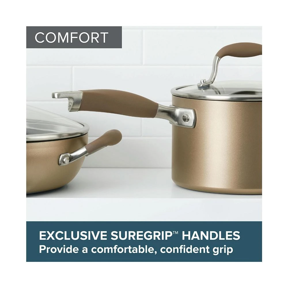 商品Anolon|Advanced Home Bronze Hard-Anodized Nonstick 12.75" Skillet,价格¥536,第3张图片详细描述