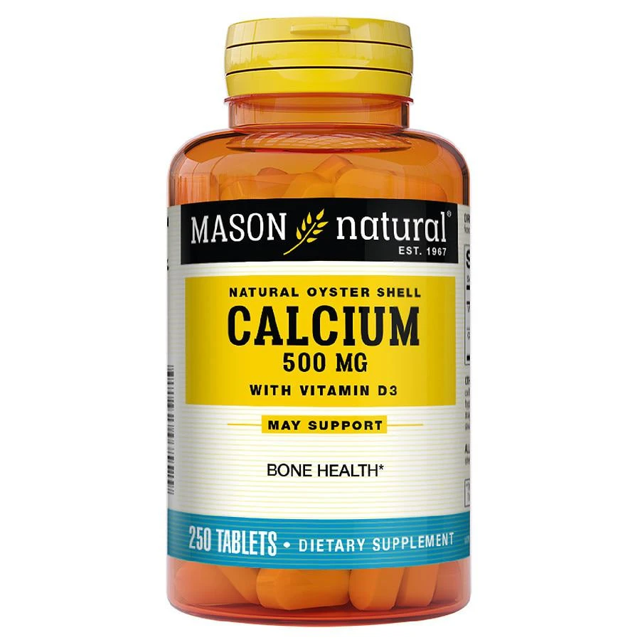 商品Mason Natural|Natural Oyster Shell Calcium 500 with D3 400,价格¥67,第1张图片