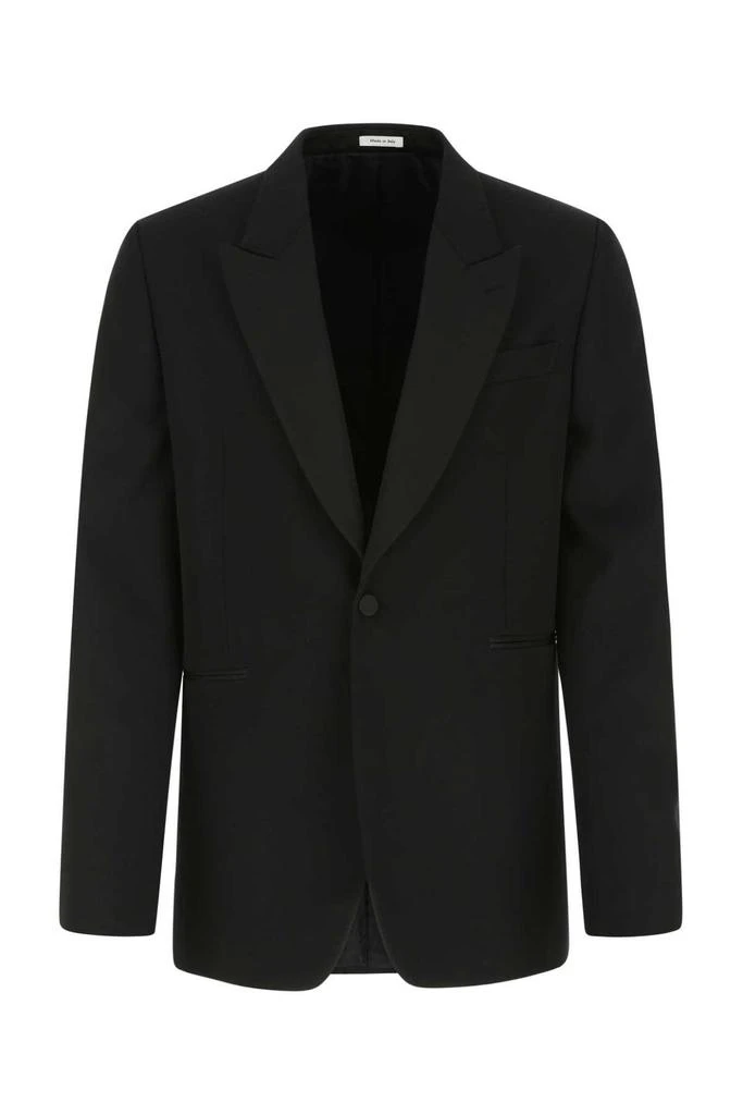 商品Alexander McQueen|Alexander McQueen Single-Breasted Long Sleeved Jacket,价格¥12666,第1张图片