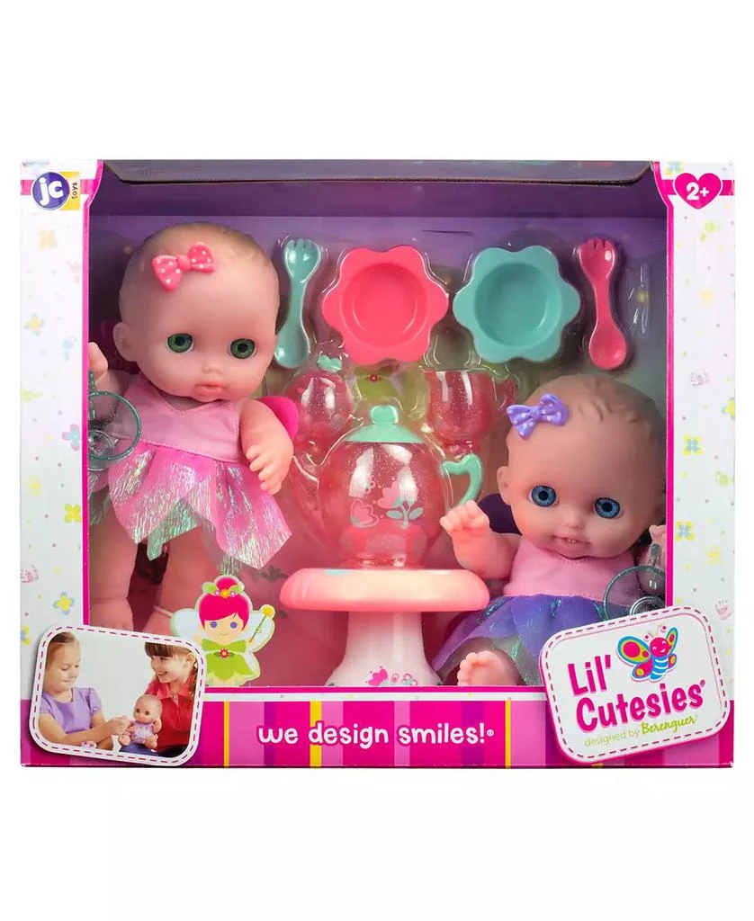 商品JC TOYS|Lil' Cutesies TWINS 8.5" All Vinyl Dolls Fairy Tea Set,价格¥188,第3张图片详细描述
