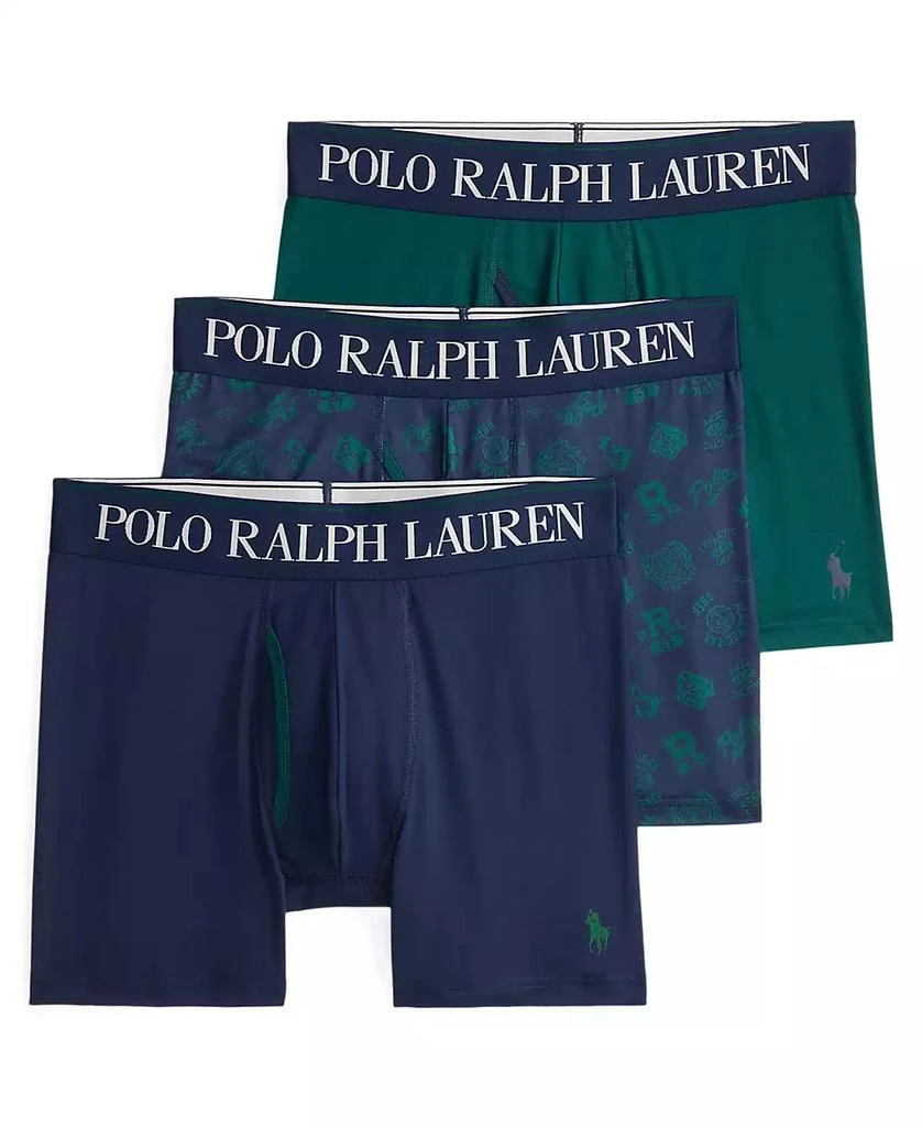 商品Ralph Lauren|Men's 3-Pack Cooling Microfiber Elastic Waist Boxer Briefs,价格¥401,第1张图片