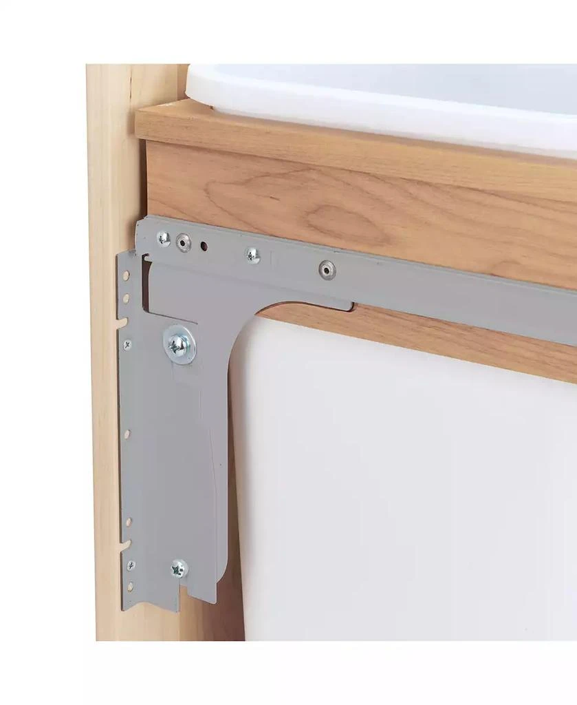 商品Rev-A-Shelf|Pullout Top Mount Trash Can 35 qt., Silver, 4WCTM-1516DM-1,价格¥769,第4张图片详细描述