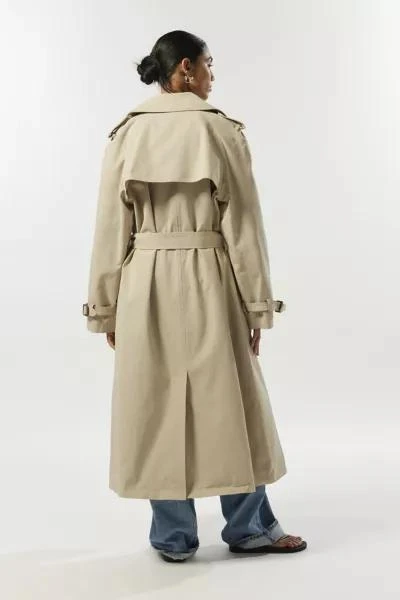 商品Light Before Dark|Light Before Dark Longline Cotton Trench Coat,价格¥909,第3张图片详细描述