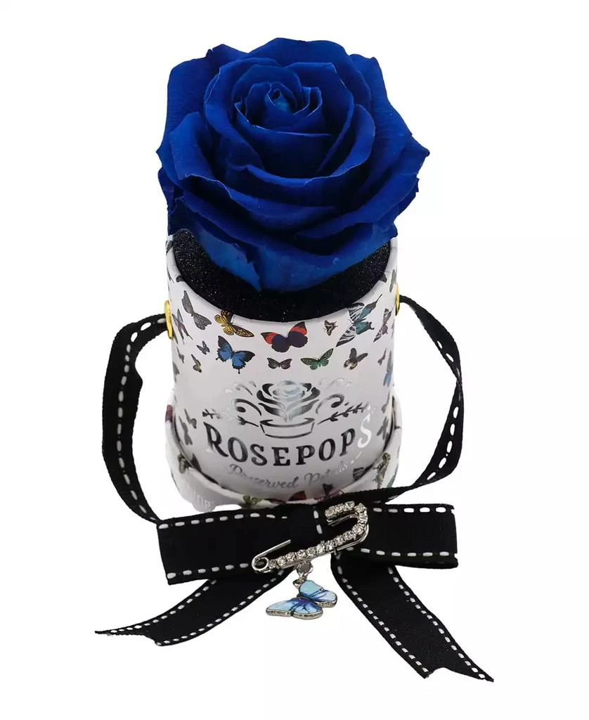 商品Rosepops|Pop-Up Butterfly Box with Single Blueberry Real Rose,价格¥286,第3张图片详细描述