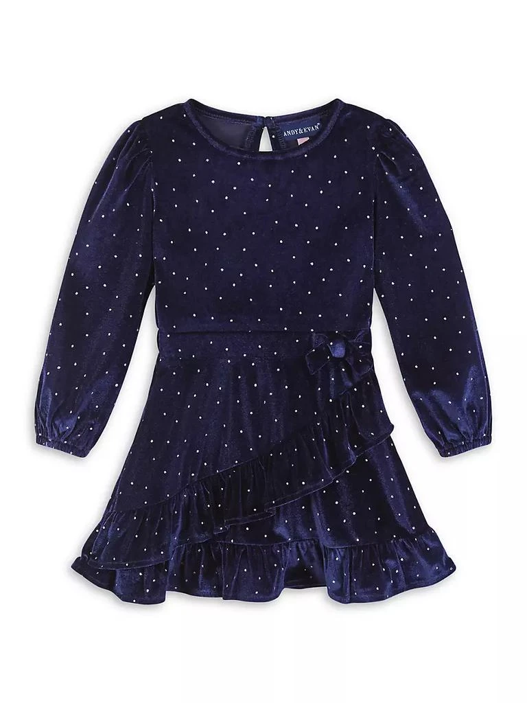 商品Andy & Evan|Little Girl's & Girl's Rhinestone Velvet Dress,价格¥236,第1张图片