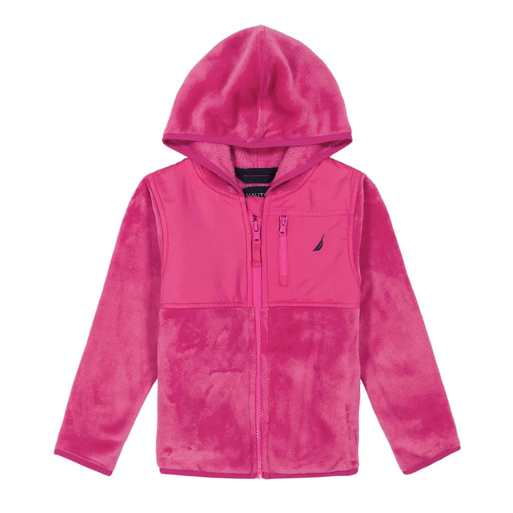 商品Nautica|Little Girls' Faux-Fur Nautex Hooded Jacket (4-7),价格¥120,第1张图片