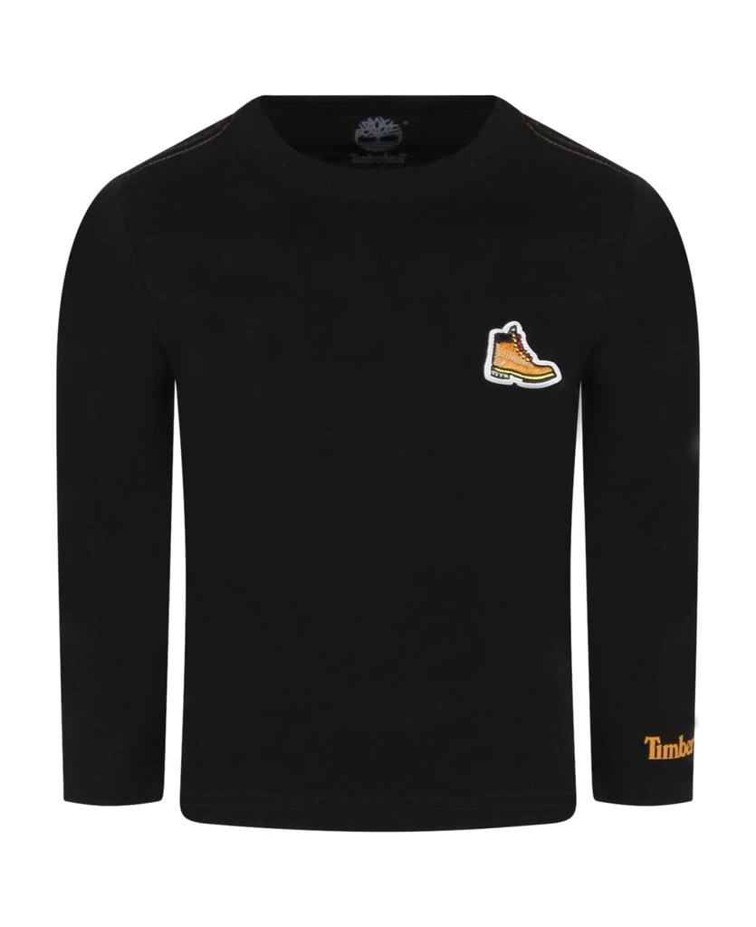 商品Timberland|Black T-shirt For Boy With Shoe,价格¥565,第1张图片