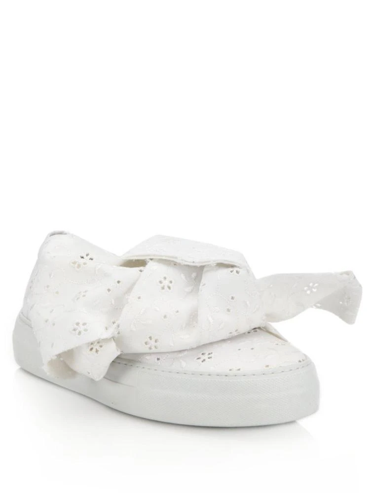 商品Joshua Sanders|Macrame Eyelet Bow Slip-On Sneakers,价格¥2136,第1张图片