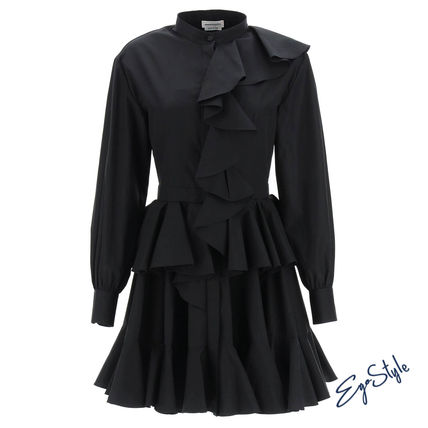 ALEXANDER MCQUEEN 女士连衣裙黑色 686654-QAAAD-1000商品第1张图片规格展示