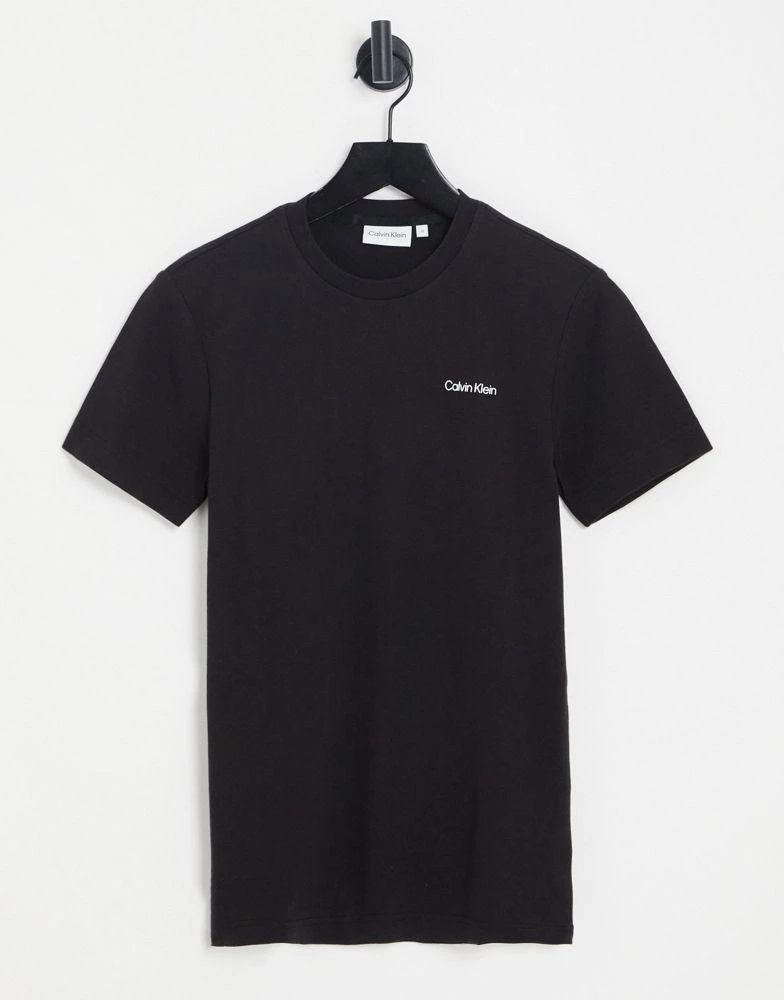 商品Calvin Klein|Calvin Klein cotton blend t-shirt with logo in black - BLACK,价格¥400,第1张图片