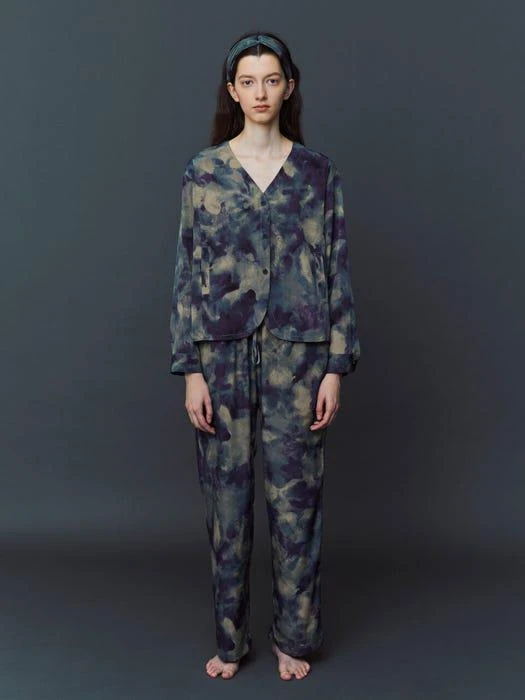 商品ATEMPO|Cozy Round Pajama Set (Brush Navy),价格¥1176,第1张图片