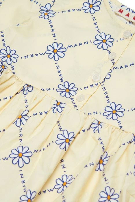 商品Marni|Marni Kids Floral-Printed Round-Neck Flared Dress,价格¥452,第3张图片详细描述