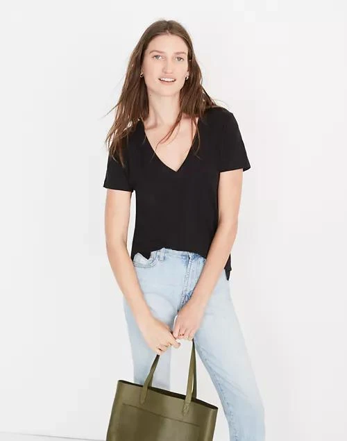 商品Madewell|Whisper V领全棉T恤,价格¥93,第1张图片