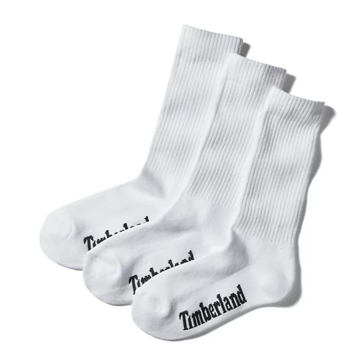 商品Timberland|Three Pack Core Crew Socks for Women in White,价格¥169,第1张图片