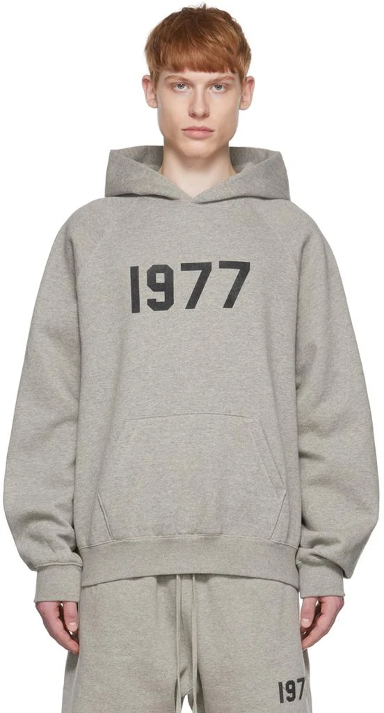 Fear of God ESSENTIALS Gray Cotton Hoodie 1