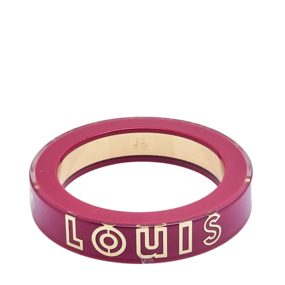 Louis Vuitton Wanted Resin Gold Tone Metal Bangle Bracelet S+商品第4张图片规格展示