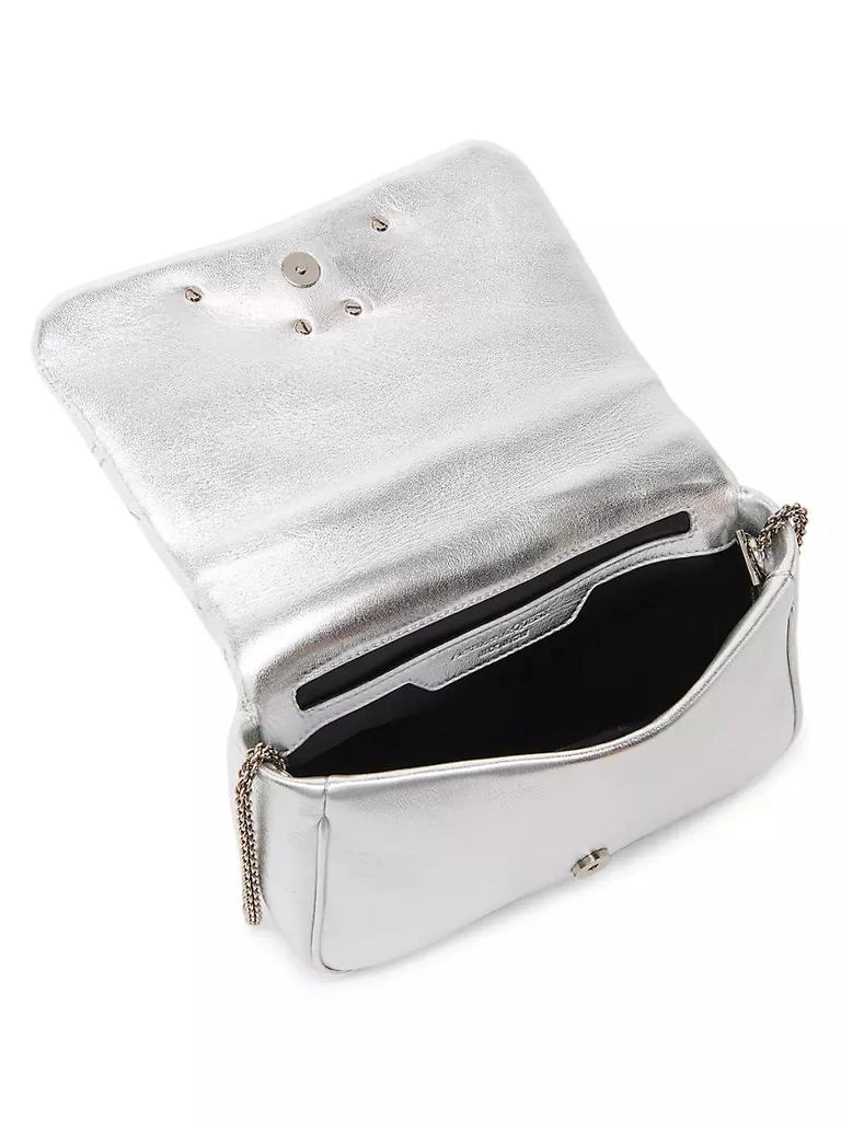 商品Alexander McQueen|The Mini Seal Metallic Leather Shoulder Bag,价格¥16890,第3张图片详细描述