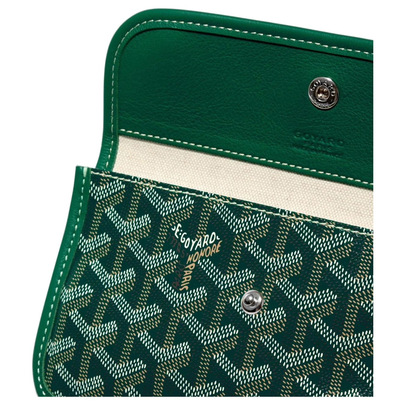 商品[国内直发] Goyard|Bohème Hobo Y字老花满印抗压皮革手柄 帆布拼牛皮 腋下包子母包手提单肩包 女款 绿色/浅蓝小爱心版,价格¥20951,第6张图片详细描述