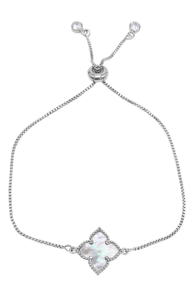 商品ADORNIA|Four Point Mother of Pearl Flower Bolo Bracelet,价格¥156,第1张图片
