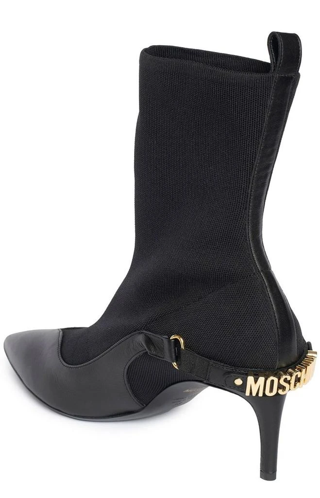 商品Moschino|Moschino Logo Lettering Pointed Toe Boots,价格¥3251,第2张图片详细描述