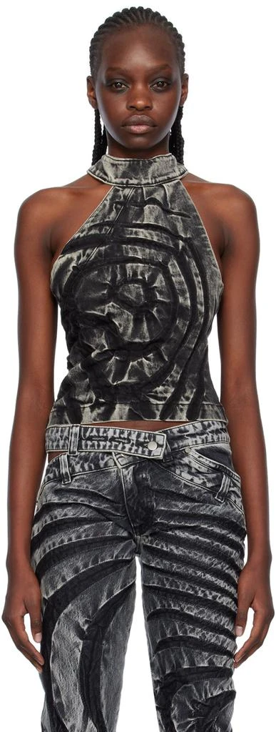 商品Masha Popova|SSENSE Exclusive Black Denim Tank Top,价格¥1456,第1张图片