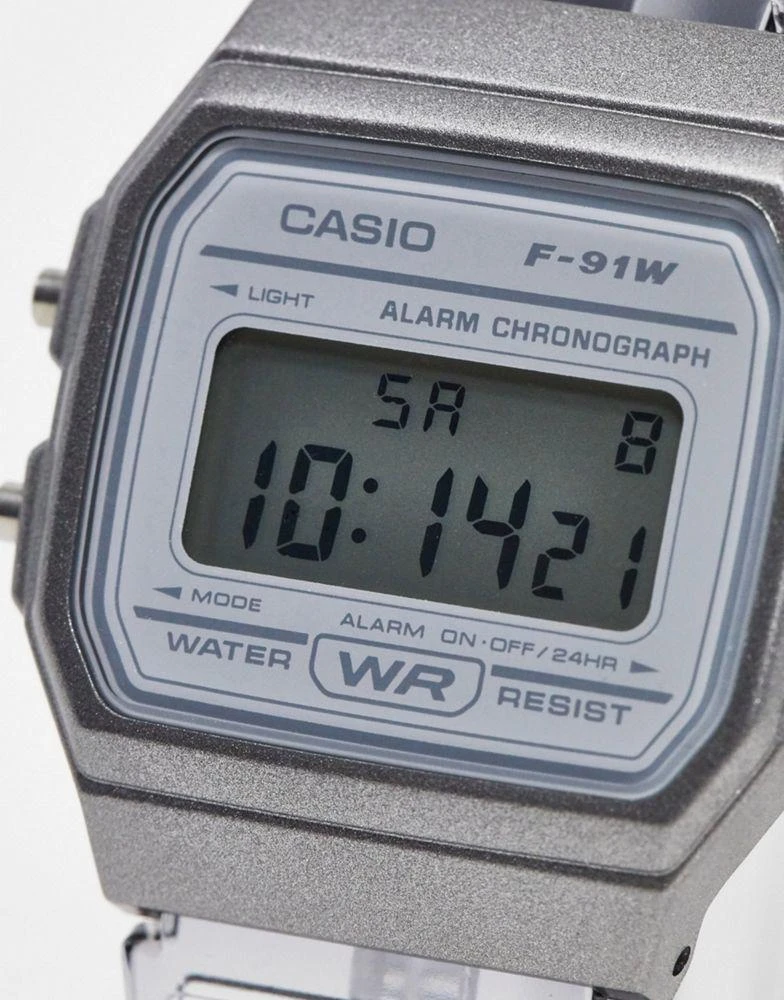 商品Casio|Casio F-91WS-8EF digital watch in grey,价格¥293,第2张图片详细描述