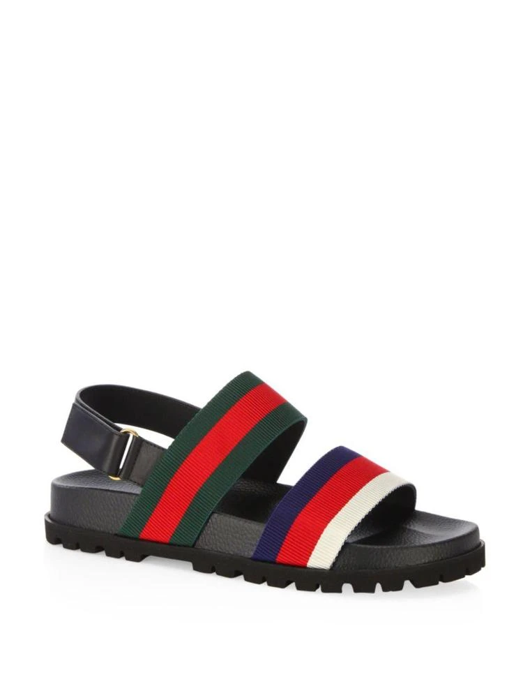 商品Gucci|Rimini Leather Double Strap Sandals,价格¥3712,第1张图片