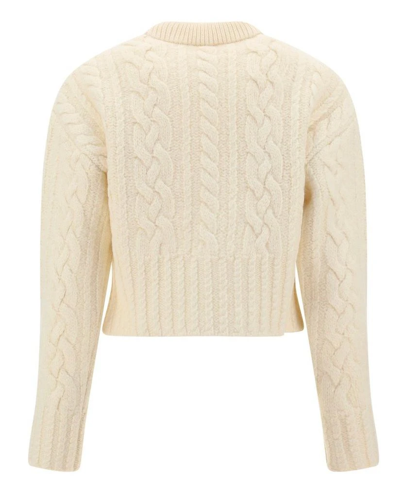 商品AMI|AMI Cable-Knit Cropped Jumper,价格¥2083,第2张图片详细描述