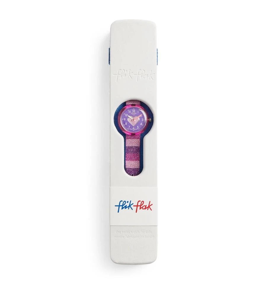 商品Flik Flak|Stripy Glitter Watch,价格¥425,第2张图片详细描述