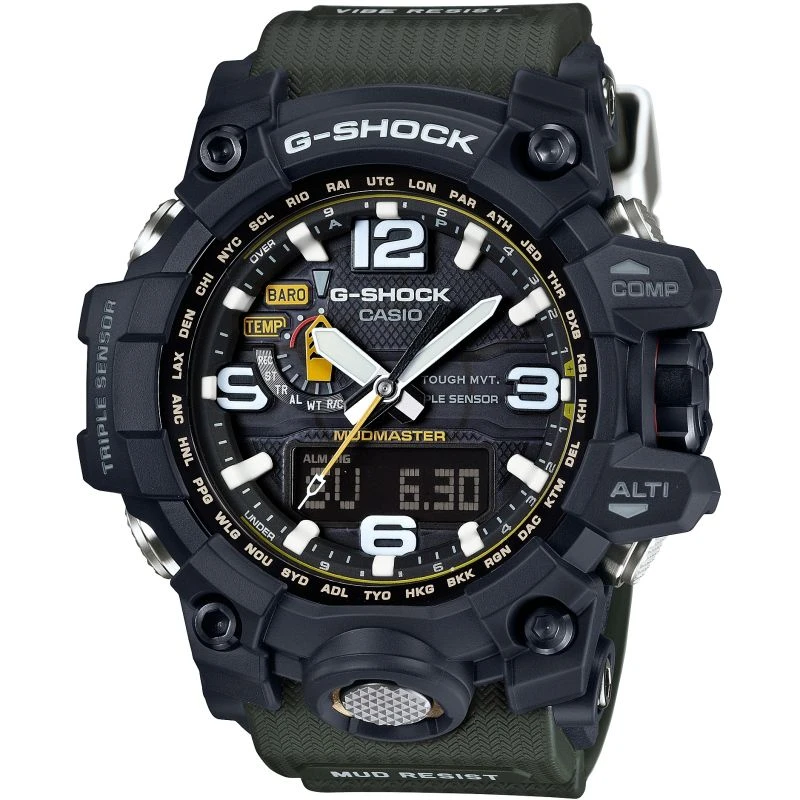 商品Casio|Mens Casio G-Shock Premium Mudmaster Compass Alarm Chronograph Radio Controlled Watch GWG-1000-1A3ER 卡西欧手表,价格¥4866,第1张图片