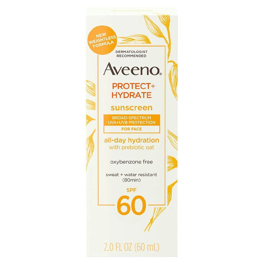 商品Aveeno|Protect + Hydrate Face Sunscreen Lotion With SPF 60,价格¥106,第1张图片