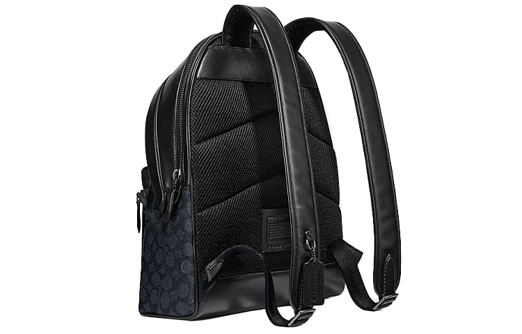 商品[国内直发] Coach|蔻驰 Charter 30 经典标志印花大容量 涂层帆布拼小牛皮 背包双肩包 大号 男款 黑色老花,价格¥3789,第3张图片详细描述