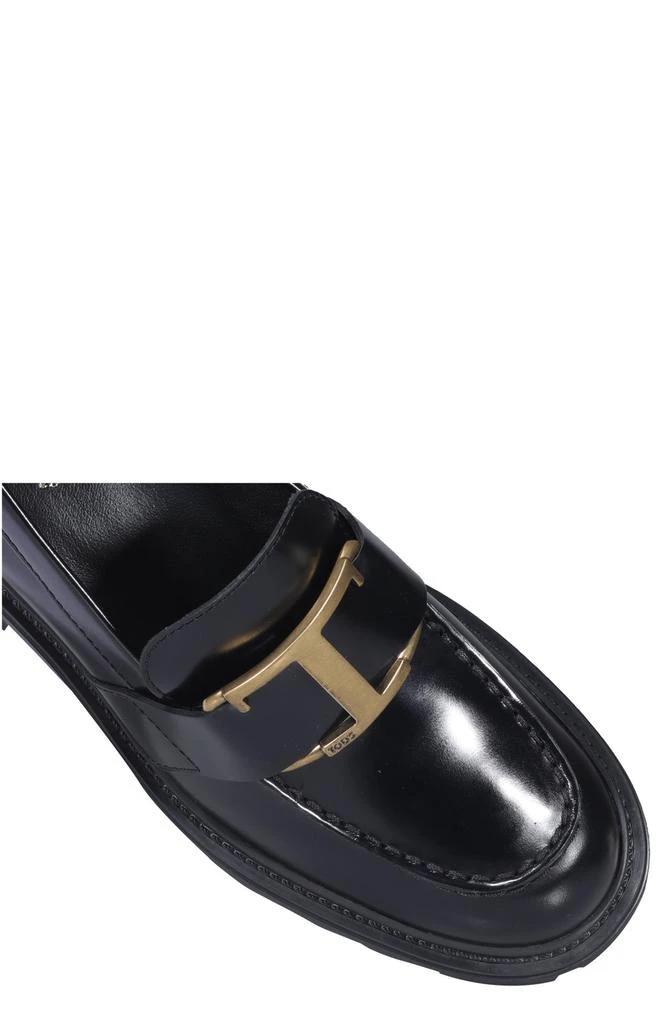 商品Tod's|Tod's T-Plaque Block Heel Loafers,价格¥4137-¥5615,第5张图片详细描述