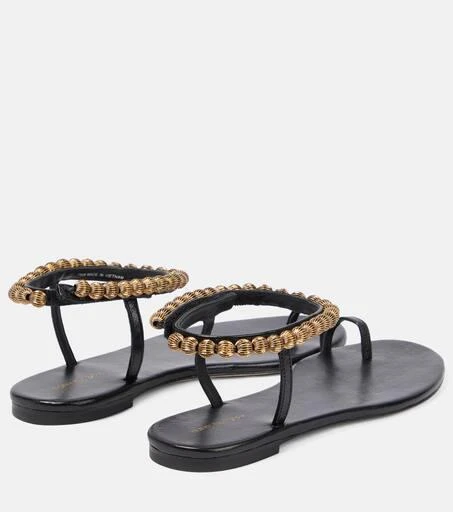 商品Tory Burch|Capri embellished leather sandals,价格¥1470,第3张图片详细描述